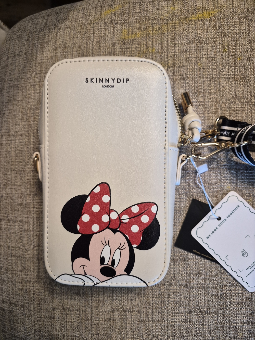 Skinnydip White Minnie Mouse Crossbody Phone Case with Red Bow